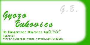 gyozo bukovics business card